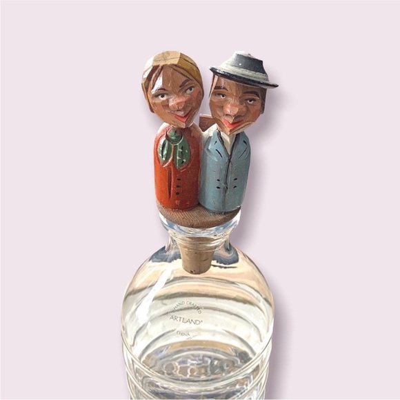 Anri Carved Wood Bottle Cork Stopper - Picture 6 of 10